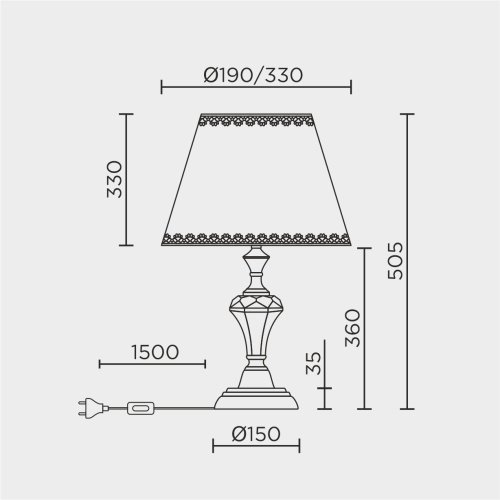 L9916 WG Настольная лампа L LED4U L9916 WG