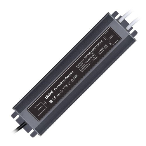 UET-VAF-200A67 12V IP67 2 выхода Блок питания ультратонкий, 200Вт Uniel UET-VAF-200A67 12V IP67 2 выхода