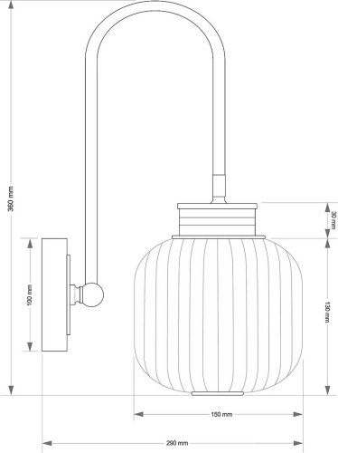 Настенное бра Kutek Alba ALB-K-1(Z)