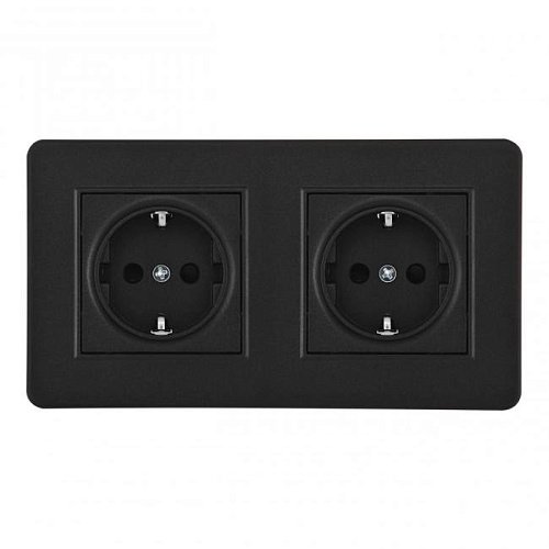 SET16-2-40-1x2 black Розетка Arte Milano Set16-2 SET16-2-40-1x2 black