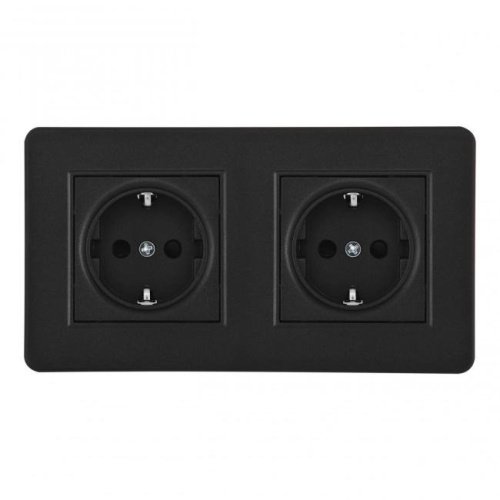 SET16-2-40-1x2 black Розетка Arte Milano Set16-2 SET16-2-40-1x2 black