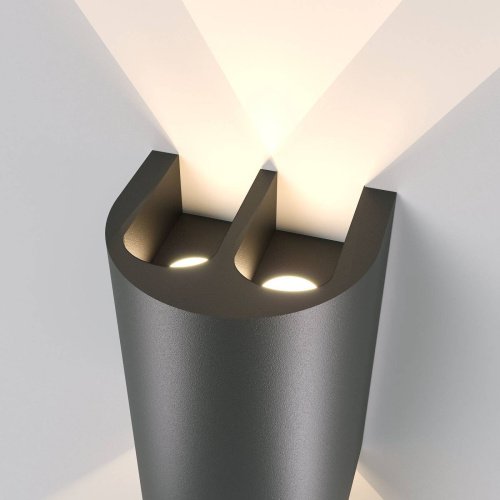 Уличный настенный светильник Elektrostandard Twinray Twinray (35194/W) 3000K черный