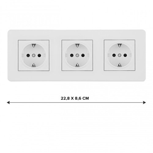SET16-3-40-1x3 white Розетка Arte Milano Set16-3 SET16-3-40-1x3 white