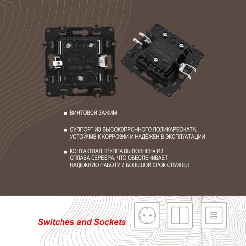 Выключатель Arte Milano Am-217 217.38-2.shampan