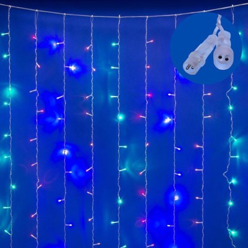 Занавес светодиодный со статическим свечением, 3х2м Uniel ULD-C3020-240/STK MULTI IP44