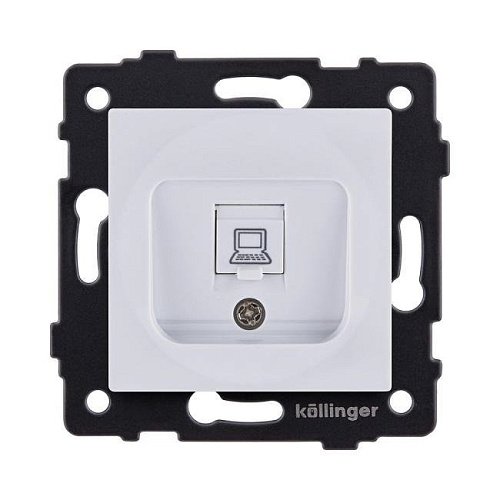 Розетка Ethernet RJ45 Cat.5, белый Kollinger REA-016WH для Aspekt, Eleganz, Reflex