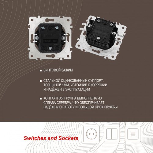 Выключатель Arte Milano Am-202 202.30-2.silver