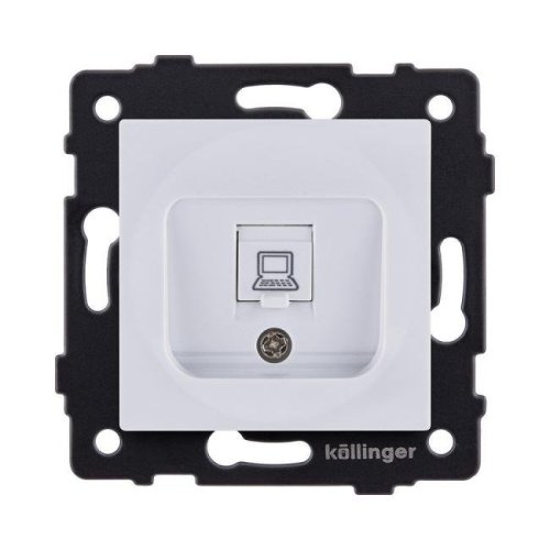 REA-018WH Розетка Ethernet RJ45 Cat.6, белый Kollinger REA-018WH для Aspekt, Eleganz, Reflex