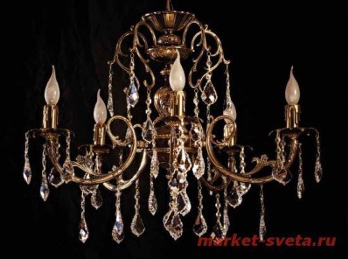 8888/5 PB Leaf crystal Подвесная люстра Brizzi 8888/5 PB Leaf crystal