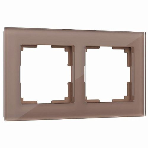 W0021142/ Рамка на 2 поста Favorit (латте, стекло) Рамка Werkel W0021142/ Рамка на 2 поста Favorit (латте, стекло)