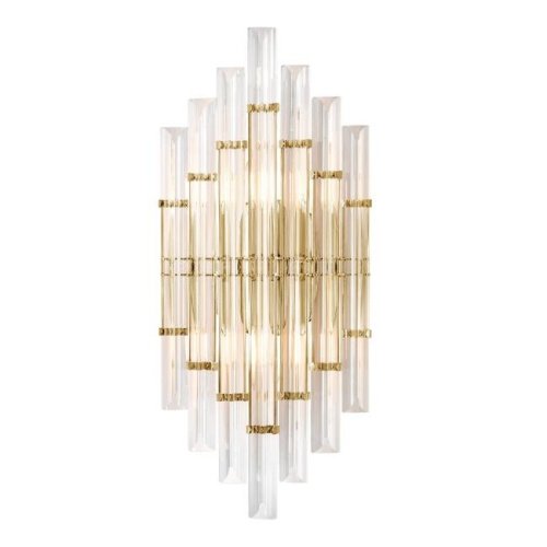 Настенное бра Crystal Lux Saragosa SARAGOSA AP2 BRASS/TRANSPARENTE