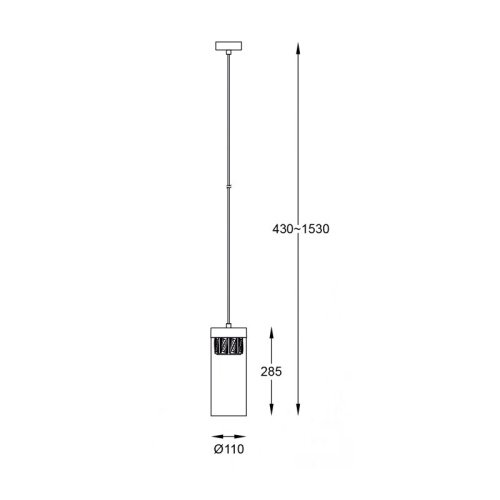 P0389-01D-L7AC Светильник подвесной Zumaline Gem P0389-01D-L7AC
