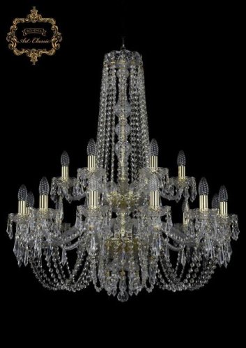 11.23.12+6.300.2d.h-94.Gd.Dr Подвесная хрустальная люстра 11.23 Art Classic 11.23.12+6.300.2d.h-94.Gd.Dr