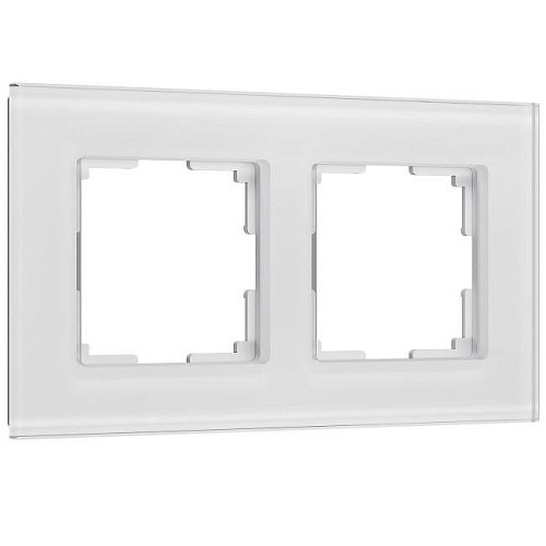 W0023101/ Рамка на 2 поста Senso (белый, стекло soft-touch) Рамка Werkel W0023101/ Рамка на 2 поста Senso (белый, стекло soft-touch)