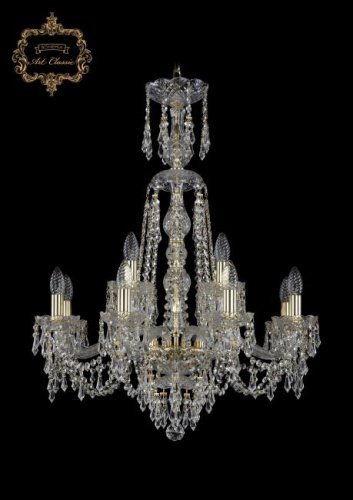 Подвесная хрустальная люстра 11.23 Art Classic 11.23.8+4.220.XL-80.Gd.Dr