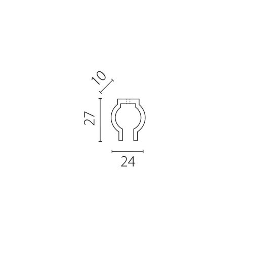 441870 Клипса крепления д/силикон. профиля 4418хх (D18 мм) д/LED ленты Lightstar Profiled 441870