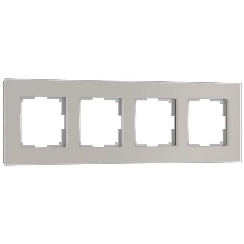 W0043117/ Рамка на 4 поста Senso (дымчатый, стекло soft-touch) Рамка Werkel Senso дымчатый soft-touch W0043117/ Рамка на 4 поста Senso (дымчатый, стекло soft-touch)