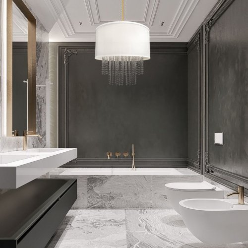 Люстра на штанге Milosh tendence Karol 0865CL-3GD