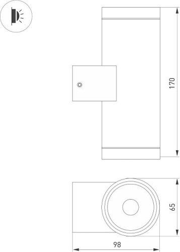 044850 Уличный настенный светильник Arlight Ray 044850