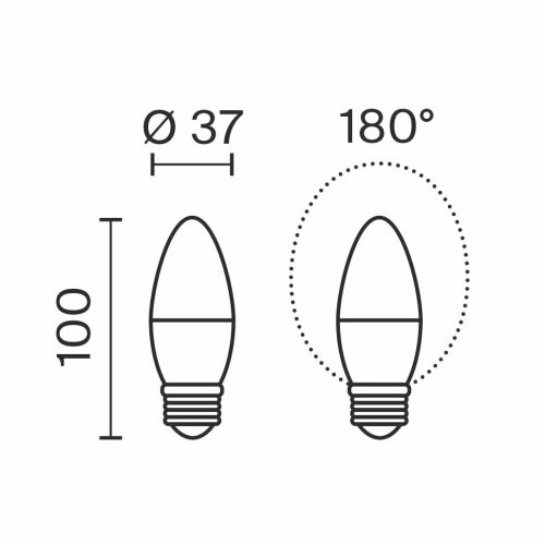 3267 Светодиодная лампочка Candle 5W Voltega 3267