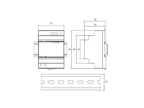 Блок питания на DIN рейку, SWG PRO 00-00024485