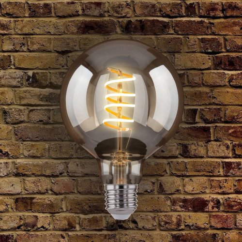 Classic FD 8W 3300K E27 (G95 спираль тонированный) 8W Ретро лампа Eurosvet Filament Classic FD 8W 3300K E27 (G95 спираль тонированный) 8W
