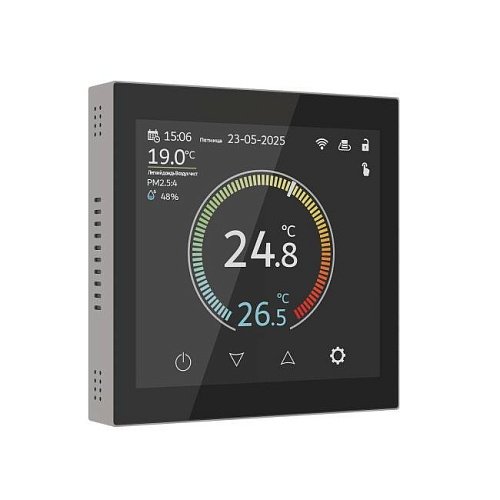 W1851104/ Умный сенсорный терморегулятор c LCD дисплеем (дымчатый) Терморегулятор Werkel Сенсорные механизмы дымчатый W1851104/ Умный сенсорный терморегулятор с LCD дисплеем (дымчатый)