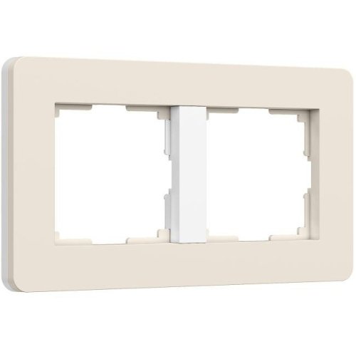 Рамка Werkel Split айвори/белый, soft-touch W0023066/ Рамка на 2 поста Split (айвори/белый, soft-touch)