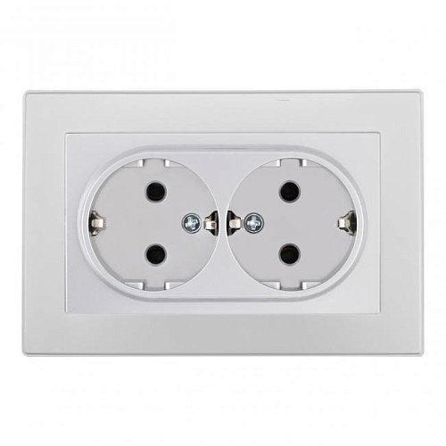SET06-double-40-2 silver Розетка Arte Milano Set06-2 SET06-double-40-2 silver