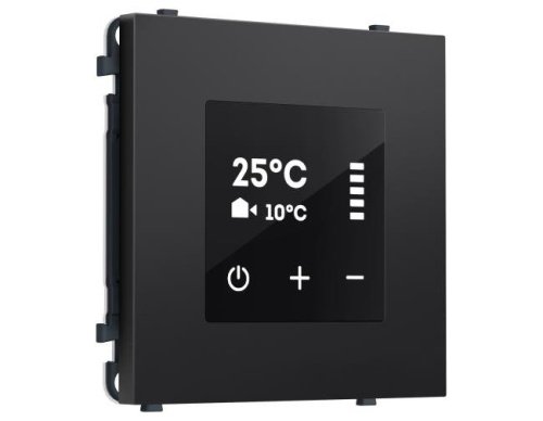 MS805910 MS805910 Комплект механизма терморегулятора сенсорного с датчиком для теплого пола SIGMA Черный матовый AC 3500W 16A-250V QUANT PRO (SP8059, PR1387)