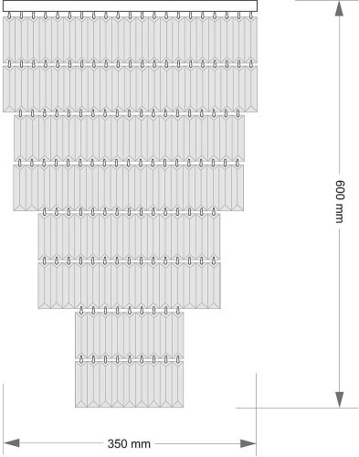 Люстра каскадная Kutek Ellini ELL-PLM-6(BN)350/II