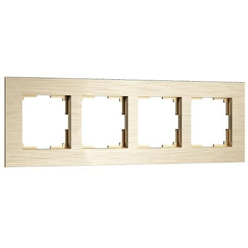 W0043511/ Рамка на 4 поста AluMax (шампань) Рамка Werkel W0043511/ Рамка на 4 поста AluMax (шампань)