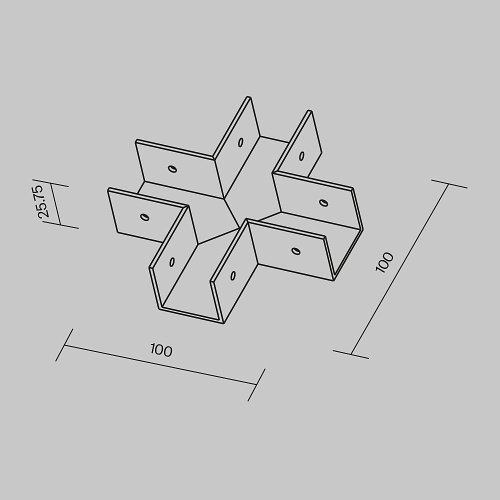 Коннектор X-образный для профиля Elasity IP Maytoni Elasity IP O-TR001-CC-W
