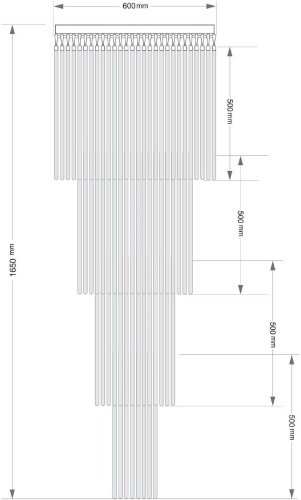 Люстра каскадная Kutek Filago FIL-PLM-10(P)600/500