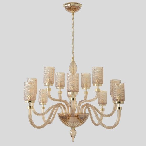 SILVESTRO SP12 AMBER Подвесная люстра Crystal Lux Silvestro SILVESTRO SP12 AMBER