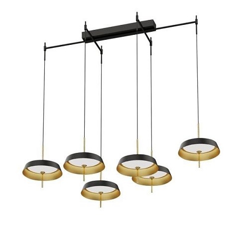 MD18001061-6B black/gold Светильник подвесной Delight Collection MD18001061 MD18001061-6B black/gold