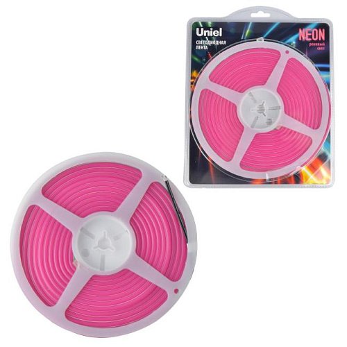 ULS-N01-2835-120LED/m-6mm-IP67-DC12V-9W/m-5M-PINK блистер LED лента Uniel ULS-N01-2835-120LED/m-6mm-IP67-DC12V-9W/m-5M-PINK блистер