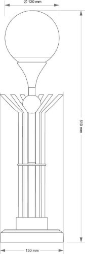 Настольная лампа Kutek Bari BAR-LG-1(P)