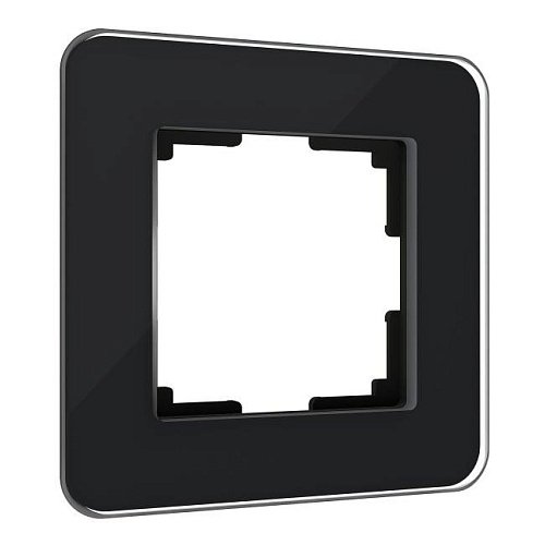 W0012448/ Рамка на 1 пост Elite (черный, стекло) Рамка Werkel W0012448/ Рамка на 1 пост Elite (черный, стекло)