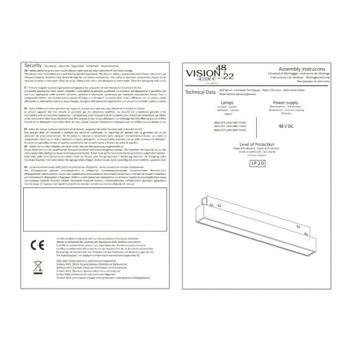 Трековый светильник iLEDEX TECHNICAL VISION48/22 4822-001-L900-36W-110DG-3000K-WH