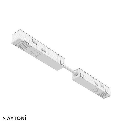 TRA034CPC-42W-5 Коннектор питания прямой гибкий 5см Exility белый Maytoni Accessories for tracks Exility TRA034CPC-42W-5
