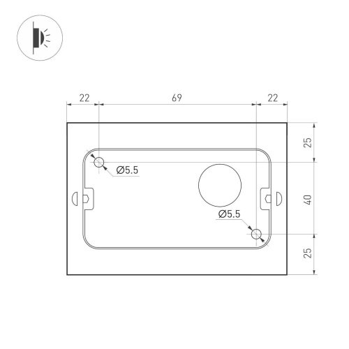 Уличный настенный светильник Arlight Flat 032411