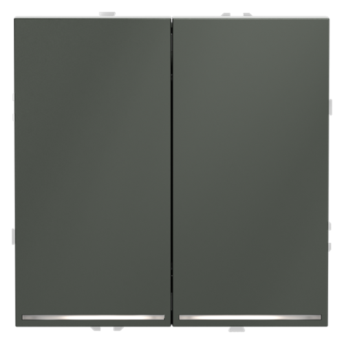 Проходной переключатель двухклавишный с подсветкой Voltum S70 VLS020406