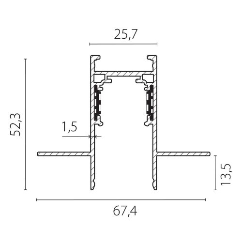 Шинопровод Lightstar Uno Pro 509237P