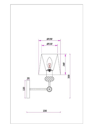 Настенное бра Arte Lamp Brocca A4093AP-1AB