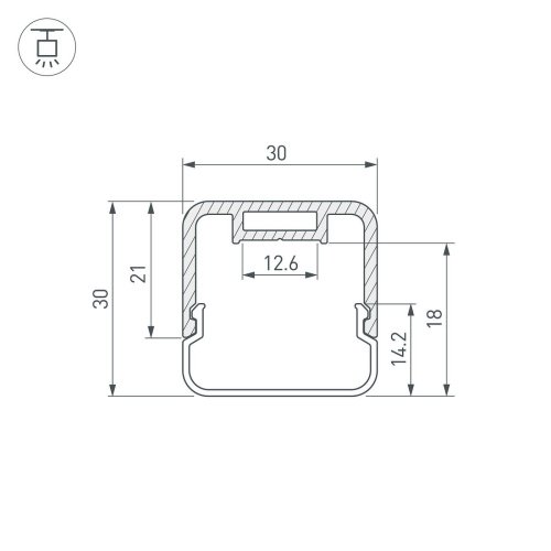 055097 Профиль Arlight Line-D 055097