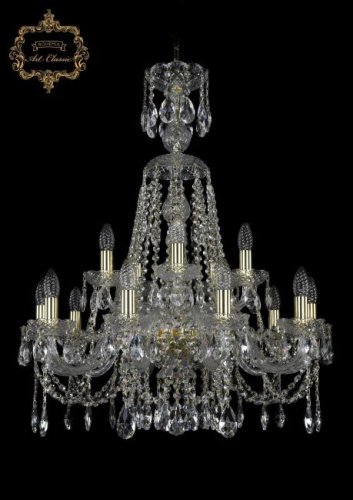 Подвесная хрустальная люстра 11.12 Art Classic 11.12.10+5.240.XL-69.Gd.Sp