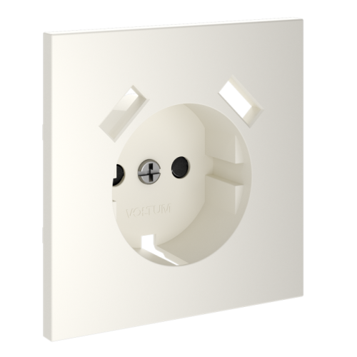 Накладка для розетки с заземлением и защитными шторками, с USB A+A, S70 (хлопок)