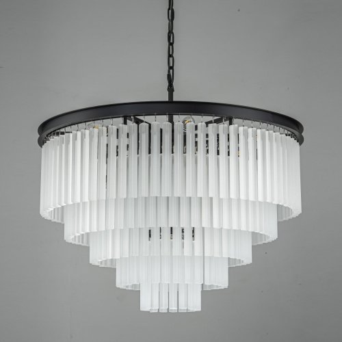 KR0387P-10A black/frost Подвесная люстра Delight Collection 1920s Odeon KR0387P-10A black/frost