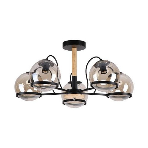 40123/5BK+WD AMB Потолочная люстра ЭкономСвет 40123 40123/5BK+WD AMB